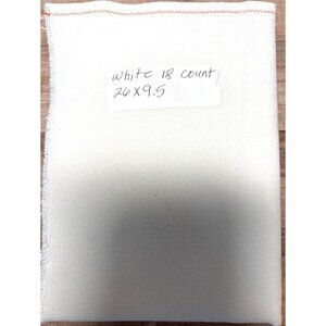 White 18 Count Cross Stitch Fabric 26x9.5 Inches